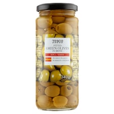 Zelené olivy bez pecky ve slaném nálevu 340g