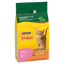 Friskies Junior granule pro koťata kuře a krůta, s mlékem, zelenina 1,5kg