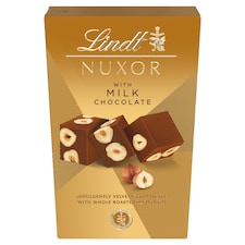 Lindt Nuxor Oříšková mléčná čokoláda Gianduja s celými jádry lískových ořechů 150g