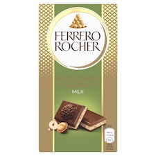 Ferrero Rocher Mléčná čokoláda s náplní s lískovými ořechy a makadamiemi 90g