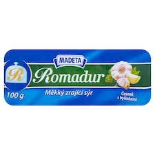 Madeta Romadur česnek s bylinkami měkký zrající sýr 100g