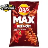 Lay's Max Deep-Cut smažené bramborové lupínky s příchutí papriky 120g