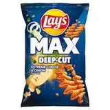 Lay's Max Deep-Cut smažené bramborové lupínky s příchutí sýra a cibulky 55g