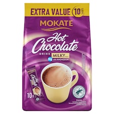 Mokate Instantní čokoládový nápoj s příchutí mléčné čokolády s hořčíkem 10 x 18g (180g)