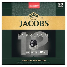 Jacobs Espresso Ristretto pražená mletá káva v kapslích 104g