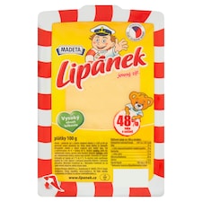 Madeta Lipánek Jemný sýr plátky 100g