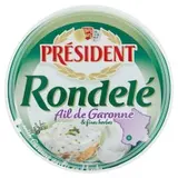 Président Rondelé nezrající sýr s česnekem z kraje Garonne a s bylinkami 100g