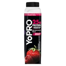 YoPRO Jogurtový nápoj s příchutí jahoda-malina 300g