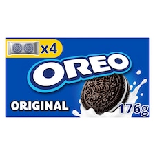 OREO Original vanilkové sušenky s náplní vhodné pro vegetariány 16 sušenek 176 g