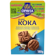 Opavia sušenky Zlaté Koka s kokosem a kakaem 180g