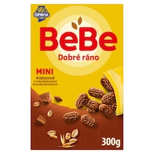 Opavia BeBe Dobré ráno kakao mini sušenky s 5 celozrnnými cereáliemi multibalení 300 g