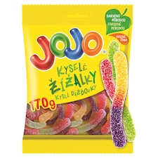 JOJO Kyselé žížalky želé bonbóny s ovocnými příchutěmi 170g