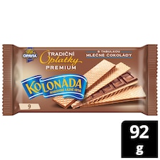Opavia oplatky Kolonáda s tabulkou mléčné čokolády Premium 92g