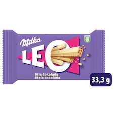 Milka tyčinka Leo s oplatkami v bílé čokoládě 33,3g
