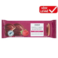 Jemné pečivo s malinovým želé polomáčené v hořké čokoládě 150g