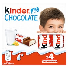 Kinder Chocolate Tyčinky z mléčné čokolády s mléčnou náplní 4 ks 50g