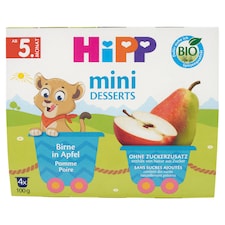 HiPP Bio jablka s hruškami 4 x 100g (400g)