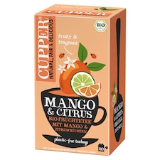 Cupper Bio ovocný čaj s pomerančovou a limetkovou kůrou a mangovou příchutí 20 ks 36g