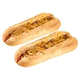 Snack bageta s párkem, BBQ omáčkou a čedarem 130g