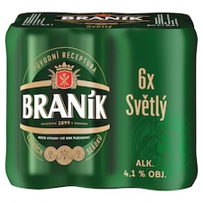 Braník Pivo výčepní světlé 6 x 0,5l