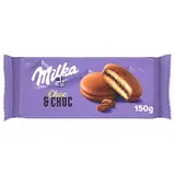 Milka Choc&Choc jemné pečivo plněné kakaovou náplní s kousky mléčné čokolády z alpského mléka 150 g