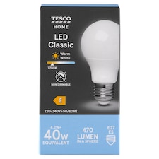 Home LED žárovka 4,2W E27 teplé bílé světlo 1 ks