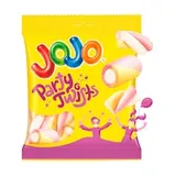 JOJO PartyTwist pěnové bonbóny s příchutí zmrzliny, broskví a borůvek 80g