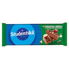 ORION Studentská pečeť Mléčná čokoláda s kousky lískových oříšků, s rozinkami a želé 90g