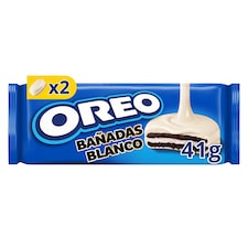 Oreo sušenky s vanilkovou náplní a bílou polevou 41g