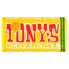 Tony's Chocolonely Mléčná čokoláda s nugátem s mandlemi a medem 180g