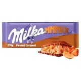 Milka Peanut Caramel mléčná čokoláda z alpského mléka s arašídovou náplní a karamelem 276 g