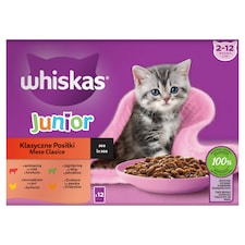 Whiskas Junior klasické pokrmy ve šťávě 12 x 85g (1,02kg)