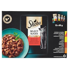 Sheba Select Slices šťavnatý výběr ve šťávě 12 x 85g (1.02kg)