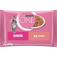 Purina ONE Junior kapsičky pro koťata losos ve šťávě 4 x 85g