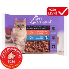 Pet Specialist Kousky v želé 4 x 100g (400g)