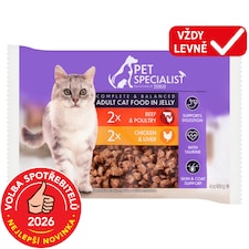 Pet Specialist Kousky v želé 4 x 100g (400g)