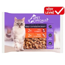 Pet Specialist Kousky v omáčce 4 x 100g (400g)