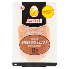 DZ Klatovy Kuřecí prsní šunka zauzená nejvyšší jakosti krájená 0,100kg