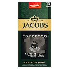 Jacobs Espresso Ristretto pražená mletá káva v kapslích 52g