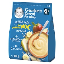 GERBER Cereal mléčná kaše ovocná Dobrou noc 230g