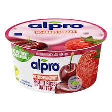 ALPRO Sójový fermentovaný výrobek bez přidaného cukru Datle-Třešeň-Jahoda 135g