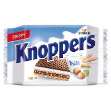 Knoppers S mléčným a nugátovým krémem 25g