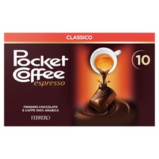 Pocket Coffee Espresso čokoládové bonbony formované s tekutou kávou uvnitř 2 x 62,5g (125g)