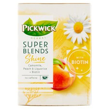 Pickwick Super Blends Shine bylinný čaj s heřmánkem, lékořicí a broskví 15 x 1,5g (22,5g)