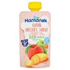 Hamánek Banán, broskev, jablko 100g