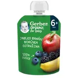 GERBER Organic kapsička jablko, banán, borůvka a ostružina 90g