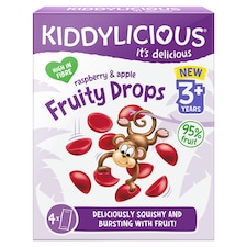 Kiddylicious Ovocné želé bonbónky jablko a malina 4 x 16g