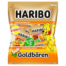 Haribo Goldbären Saft Mini želé medvídci s ovocnými příchutěmi 220g