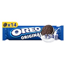 OREO Original vanilkové sušenky s náplní vhodné pro vegetariány 14 sušenek 154 g