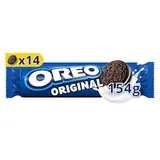 OREO Original vanilkové sušenky s náplní vhodné pro vegetariány 14 sušenek 154 g